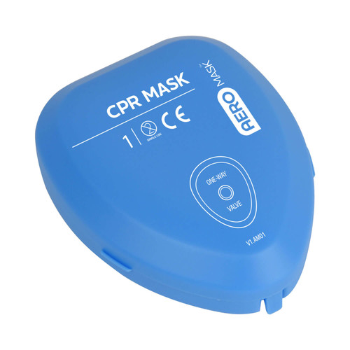 AEROMASK CPR Rescue Mask 1 case with gloves one way valve (AM01B)