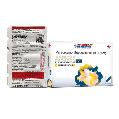 AMERICAN REMEDIES (PARACAN) Paracetamol Suppository 125mg