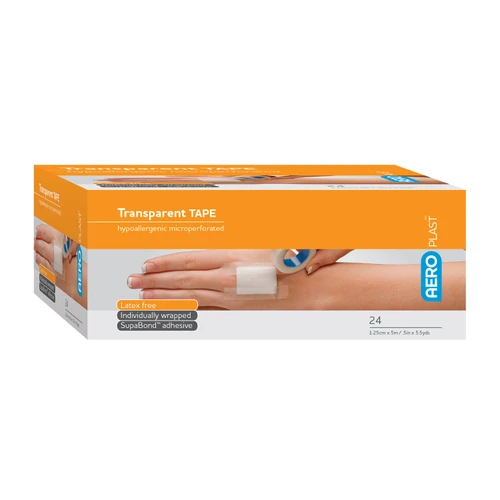 AEROPLAST Transparent Plastic Tape 1/2"x5.5yds