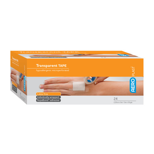 AEROPLAST Transparent Plastic Tape 1/2"x5.5yds