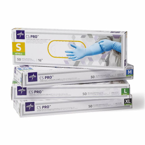 MEDLINE CS Pro Nitrile Exam Glove PF Extended Cuff Medium