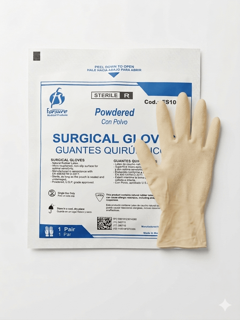 FORSURE Surgical Sterile Gloves 6.5 Powdered Latex