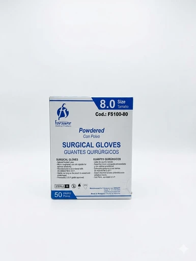 FORSURE Surgical Sterile Gloves 8.5 Powdered Latex