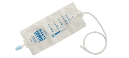 MERIT Drainage Depot™ 600mL 24" (61 cm) Soft Cloth Backing Barbed Male Luer Sterile ETO