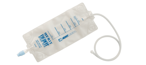 MERIT Drainage Depot™ 600mL 24" (61 cm) Soft Cloth Backing Barbed Male Luer Sterile ETO