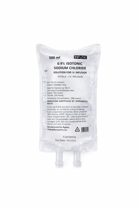 INFUSE Sodium Chloride 0.9% IV 500ml bag