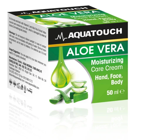 AQUA Moisturizing Hand, Face And Body  Cream - Aloe Vera 50G