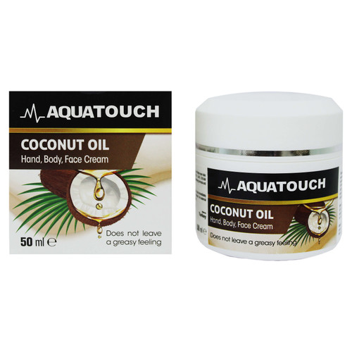 AQUA Moisturizing Hand, Face And Body  Cream - Coconut Oil 50G