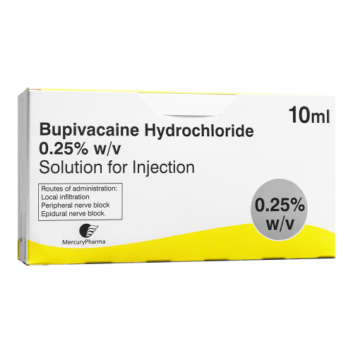 MERCURY PHARMA Bupivacaine HCI Inj 0.25% 10ml Vial
