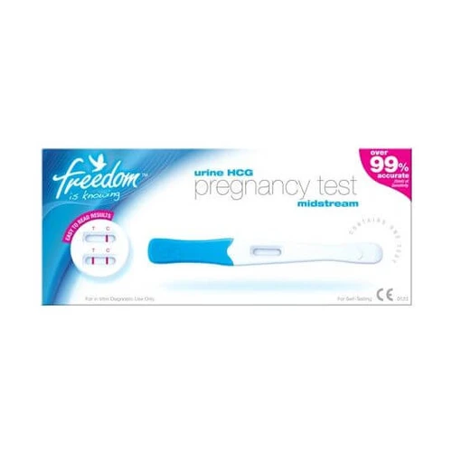 FREEDOM Urine HCG Pregnancy Test Midstream Single