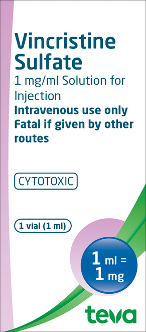 TEVA Vincristine 1mg/ml 1ml Injection CHEMO