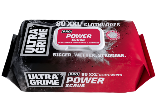 ULTRAGRIME LIFE Power Scrub XXL+ Clothwipes 80 Wipes