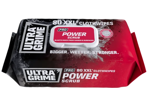 ULTRAGRIME LIFE Power Scrub XXL+ Clothwipes 80 Wipes
