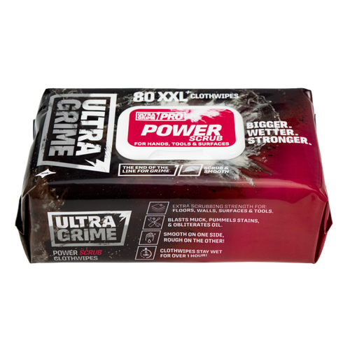 ULTRAGRIME LIFE Power Scrub XXL+ Clothwipes 80 Wipes