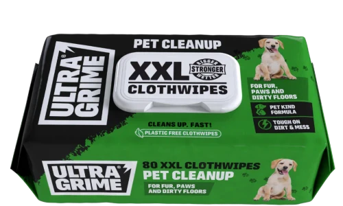 ULTRAGRIME LIFE Pet Clothwipes 80 XXL Wipes, Fragrance Free