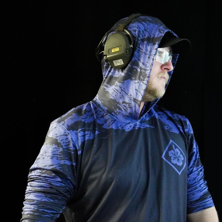 MW2 Blue Tiger Premium Active Sun Hoodie