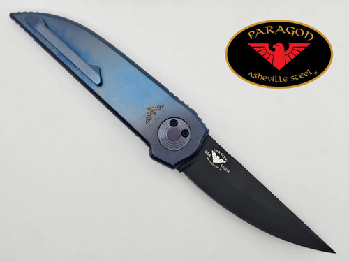 TY-PHOENIX-SINGLE EDGE. CERAKOTE BLACK S35-VN BLADE