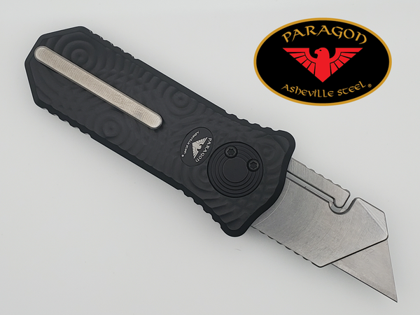 THE ORACLE RAZOR KNIFE RAINDROP HANDLE BLACK