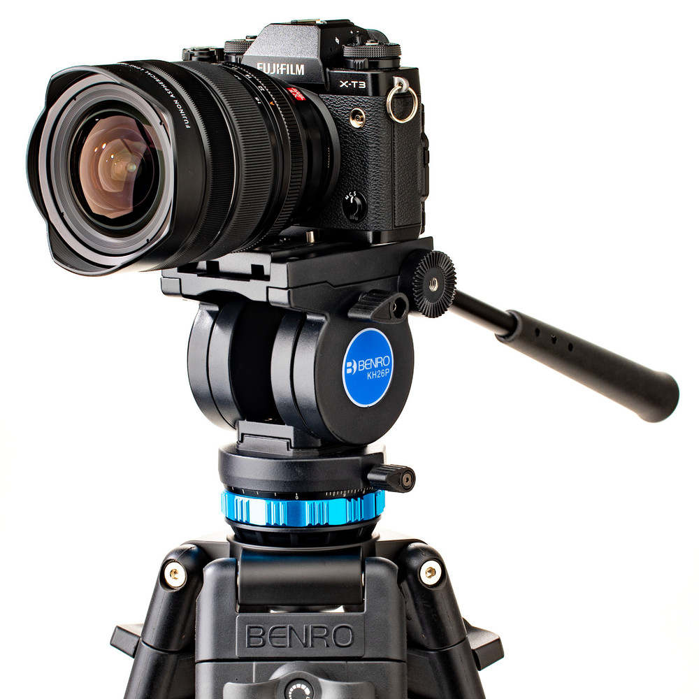 Benro KH25P Videostativ mit Kopf, 11 lb Nutzlast, kontinuierlicher Schwenkzug, Anti-Rotations-Kameraplatte (KH26P)