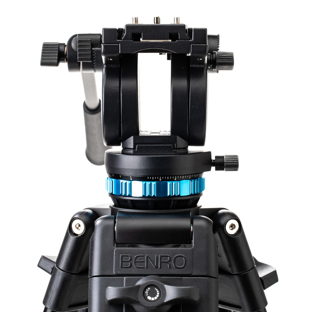 Benro KH25P Videostativ mit Kopf, 11 lb Nutzlast, kontinuierlicher Schwenkzug, Anti-Rotations-Kameraplatte (KH25P)