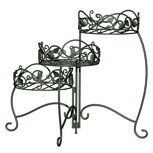 3 Tier Fold Scroll/Ivy Plant Stand