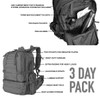 EXPLORER Black Tactical 3 Day Military Tactical Combat Assault Pack Molle Bug Out Bag 17 Inch Backpack for Outdoor Hiking Camping Trekking Hunting