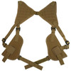 Explorer Coyote Tan Camo Fully Adjustable Every Day Carry Tactical Under Arm Double Pistol Carrier