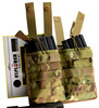 Explorer Double Mag pouch with quick release bungee elastic ML Camo