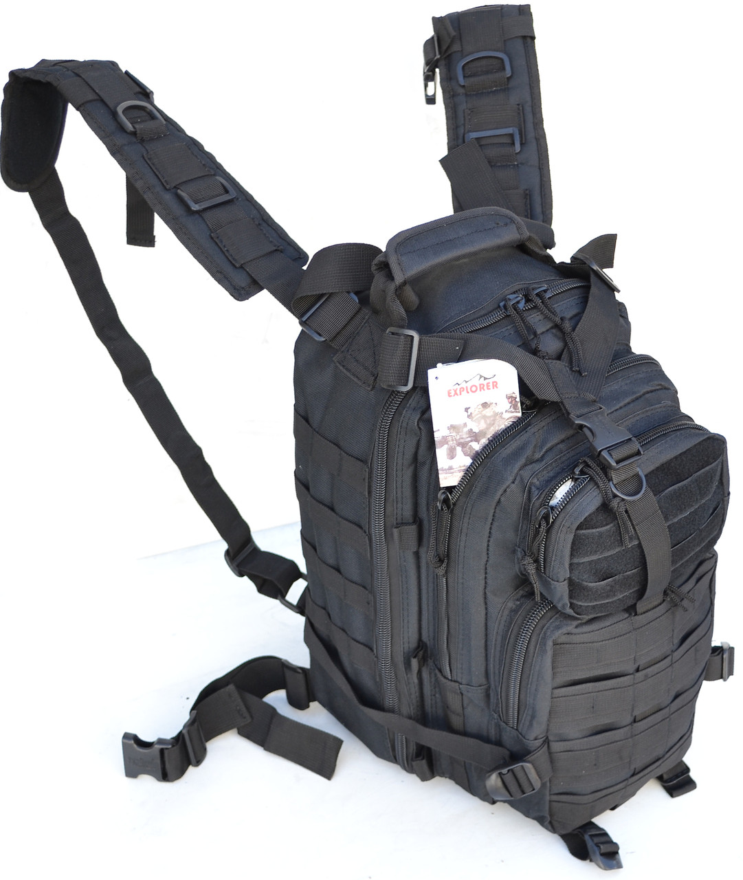 Explorer Black Tactical 72 Hour Combat Rucksack Backpack