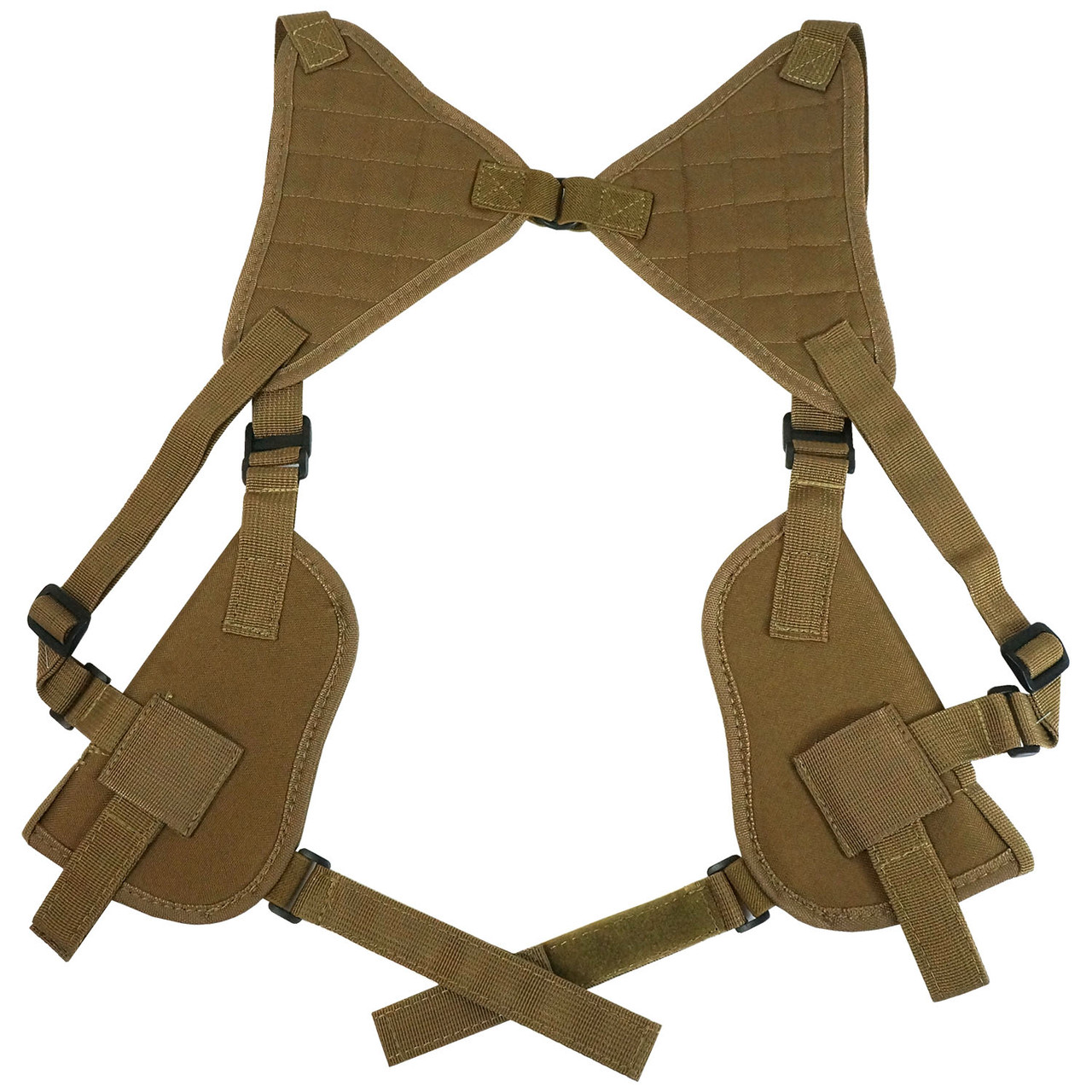 Explorer Coyote Tan Camo Fully Adjustable Every Day Carry Tactical Under Arm Double Pistol Carrier