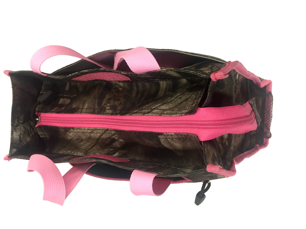 Explorer Mossy Oak infinity 600D water resistant Ladies Tote Bag Pink Trim Size: 13" x 12"x 5.20