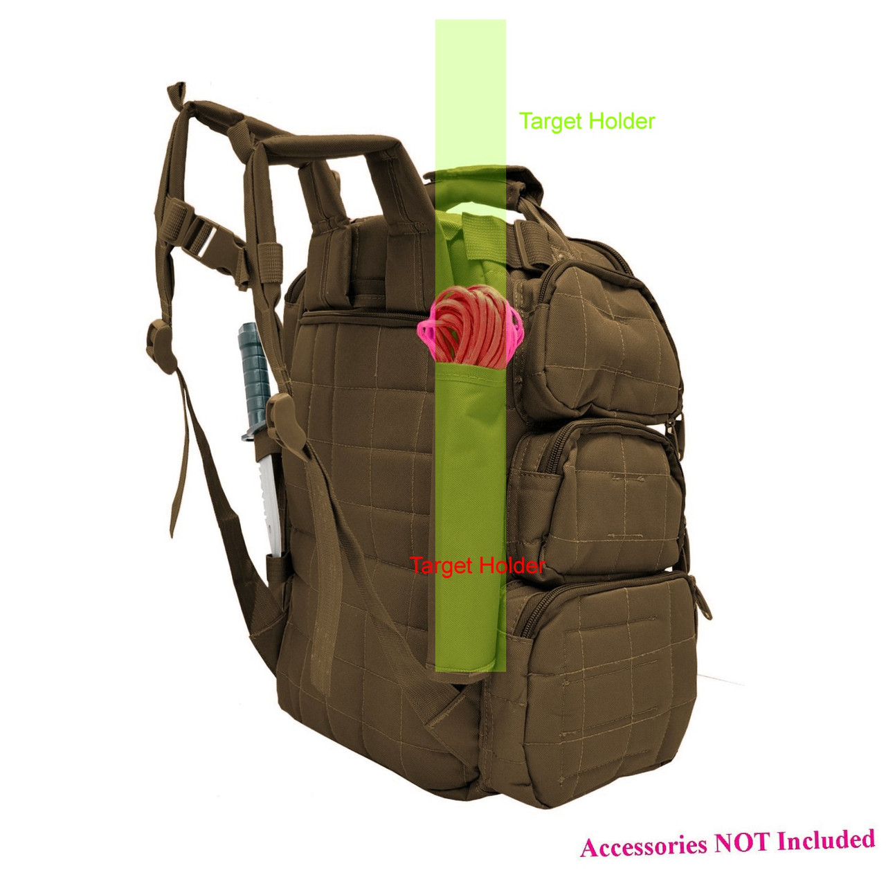 Backpack + Range Bag with Large Padded Deluxe Tactical Divider and