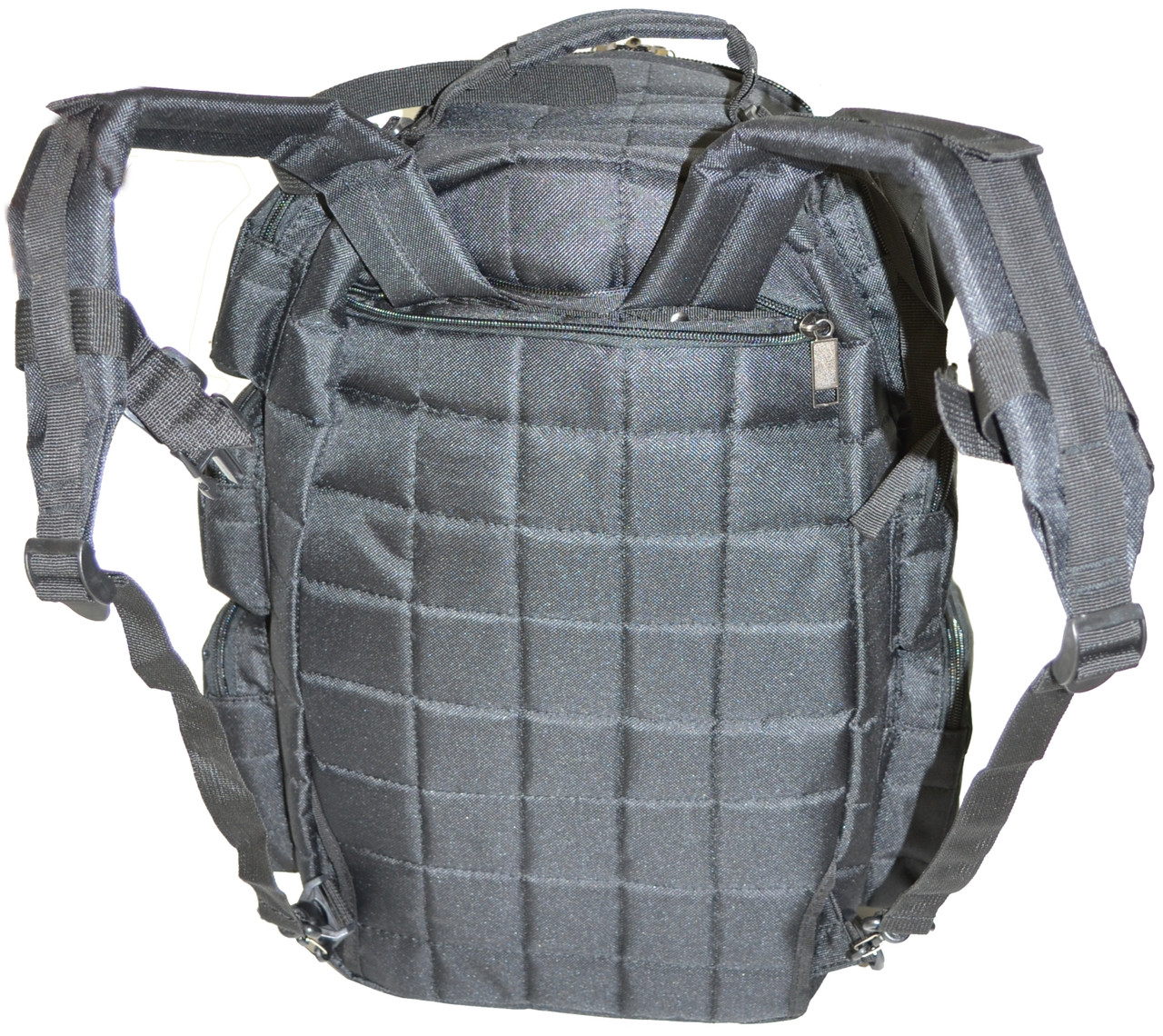 Backpack + Range Bag with Large Padded Deluxe Tactical Divider and 9 Clip Mag Holder - Rangemaster Gear Bag Explorer, Black