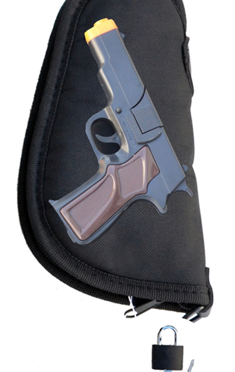 Explorer One Pistol Pouch with 1 Lock + 2 Keys 10", Black
