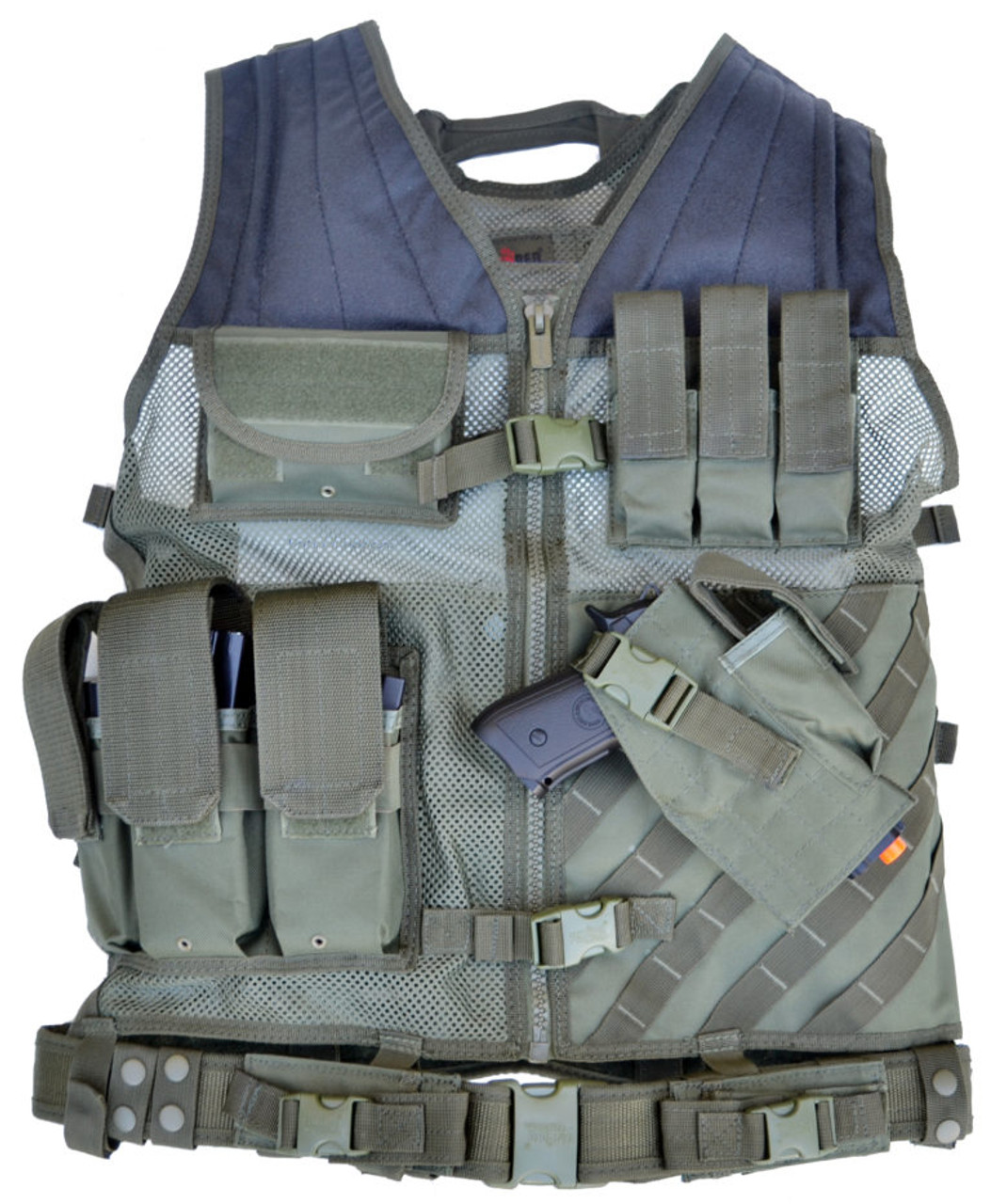Explorer Tactical Vest Tactical Field Vest Outdoor Ultra-Light Breathable Combat Training Vest Adjustable for Adults Police, Security Officer, OD Green