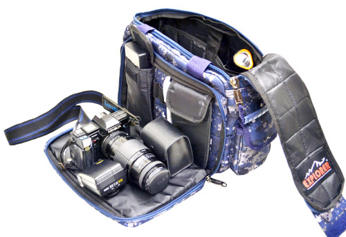 Explorer Navy Digital Quilted Padded Gun Bag, Medium
