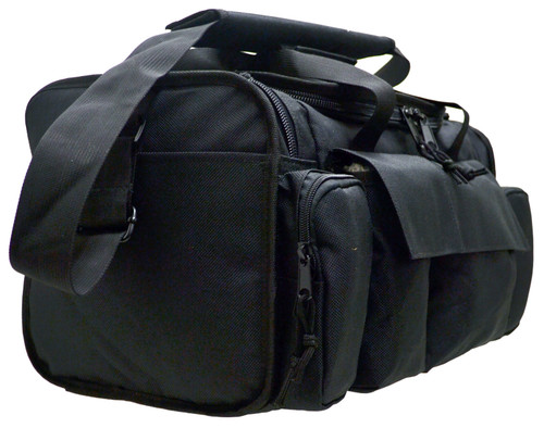 Explorer Gun Range Bag, Black Tactical Shooting Range Bag for Pistols with Divider and Pistol Pouch Included