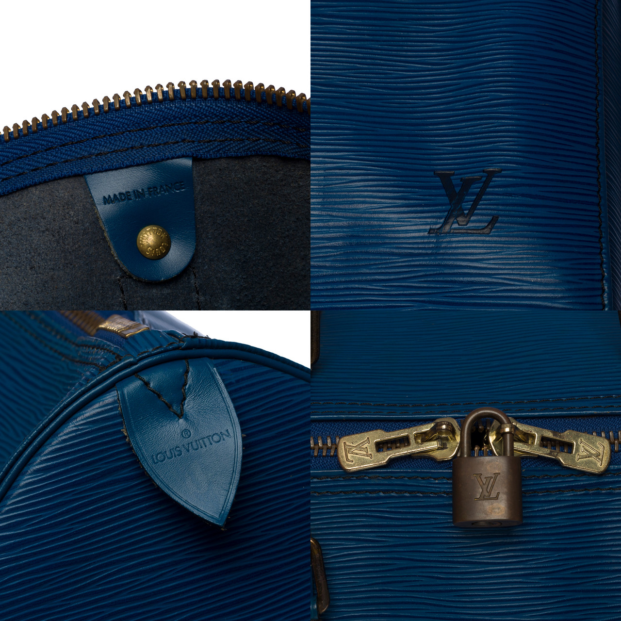 Louis Vuitton Keepall 55 Travel Bag In Bleu Cobalt Epi Leather