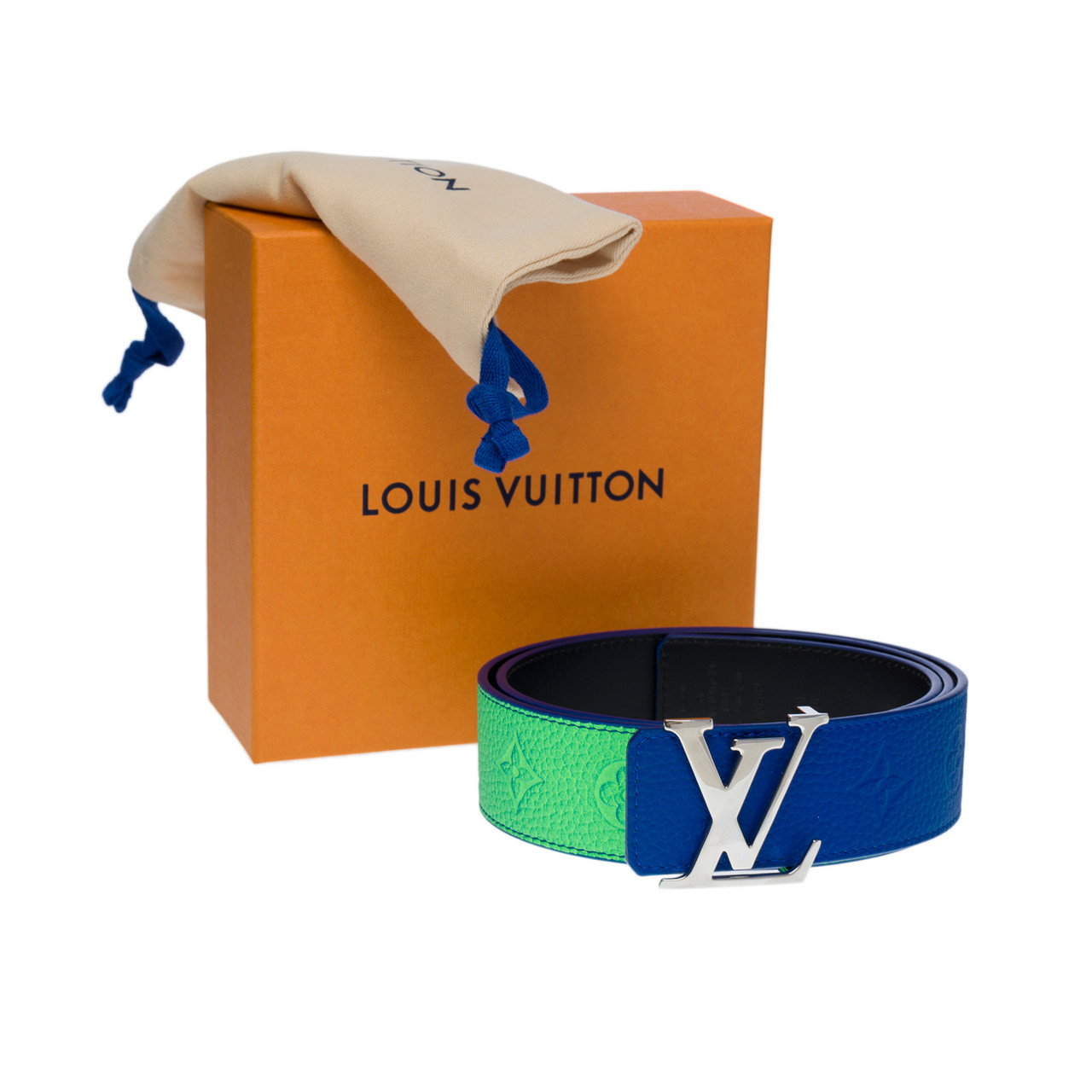 Ceinture Louis Vuitton Initiales pour homme en toile damier