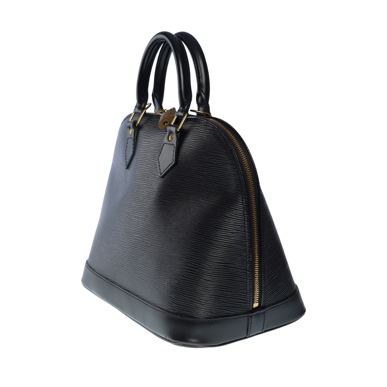 SAC A MAIN LOUIS VUITTON ALMA EN CUIR EPI NOIR-100920 - houlux