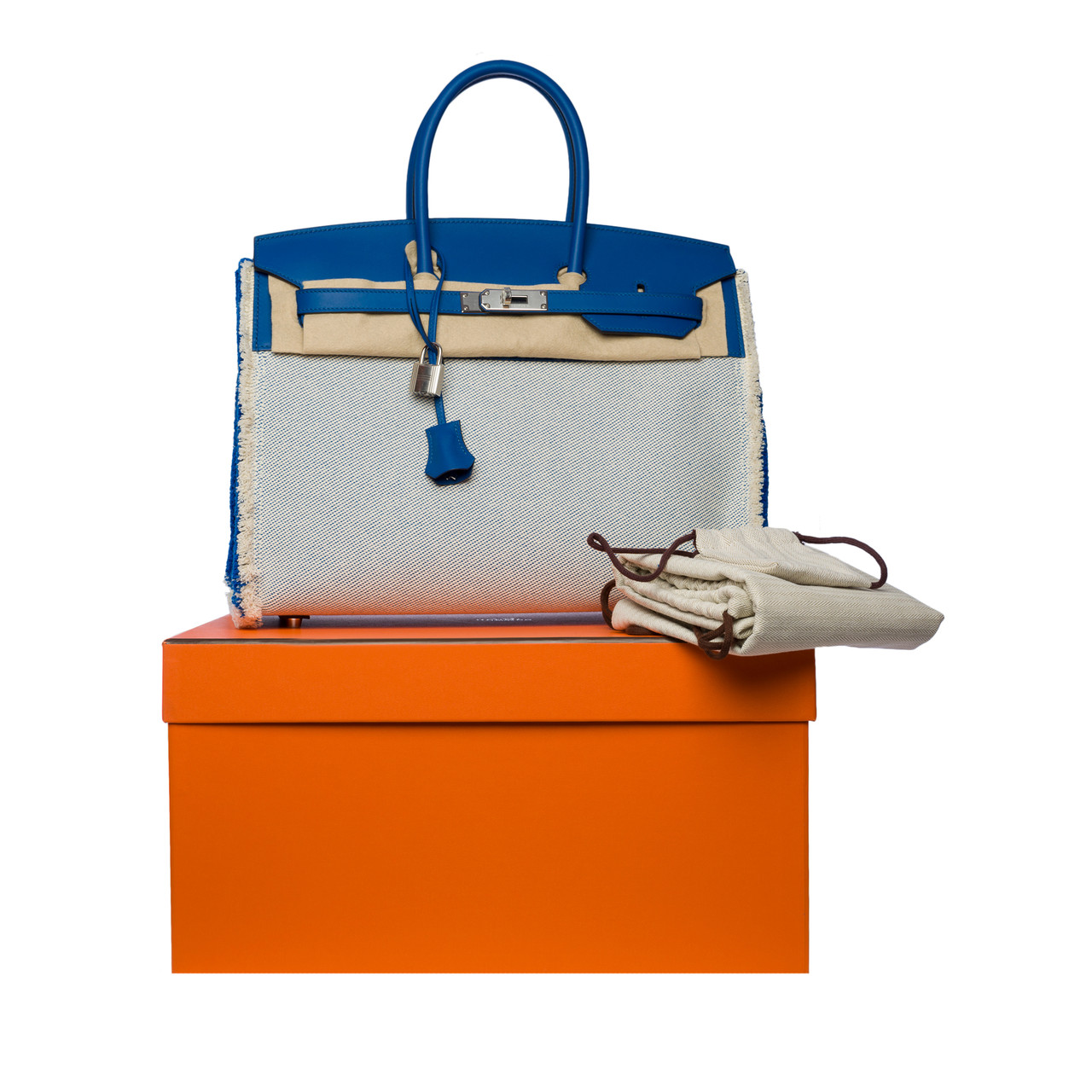 Hermes BN Rare Birkin 35 Fray Fray Mint - Vintage Lux