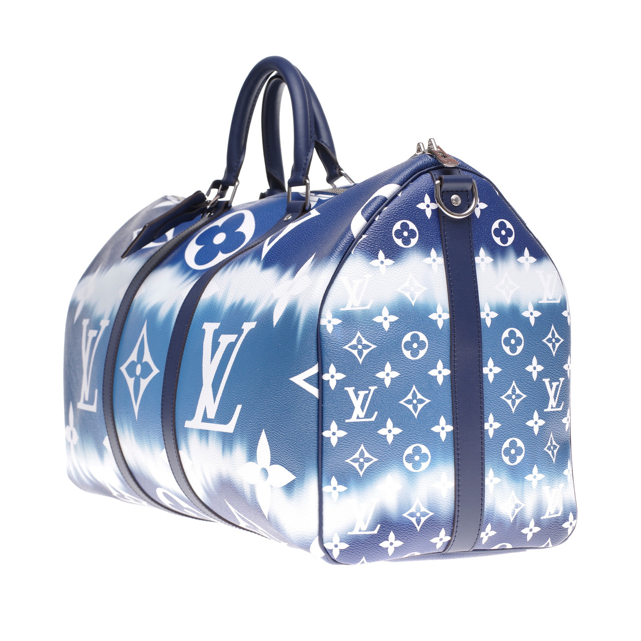 Keepall en toile Louis Vuitton Bleu en Toile - 37347480