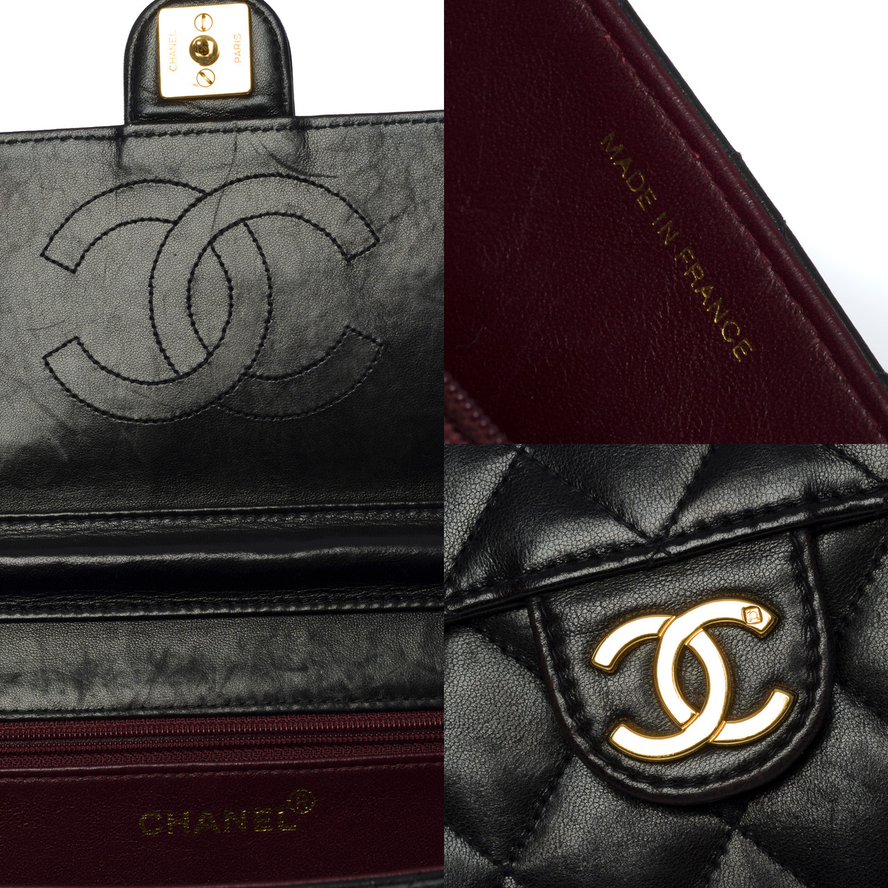 sac pochette a main chanel timeless miroir cuir