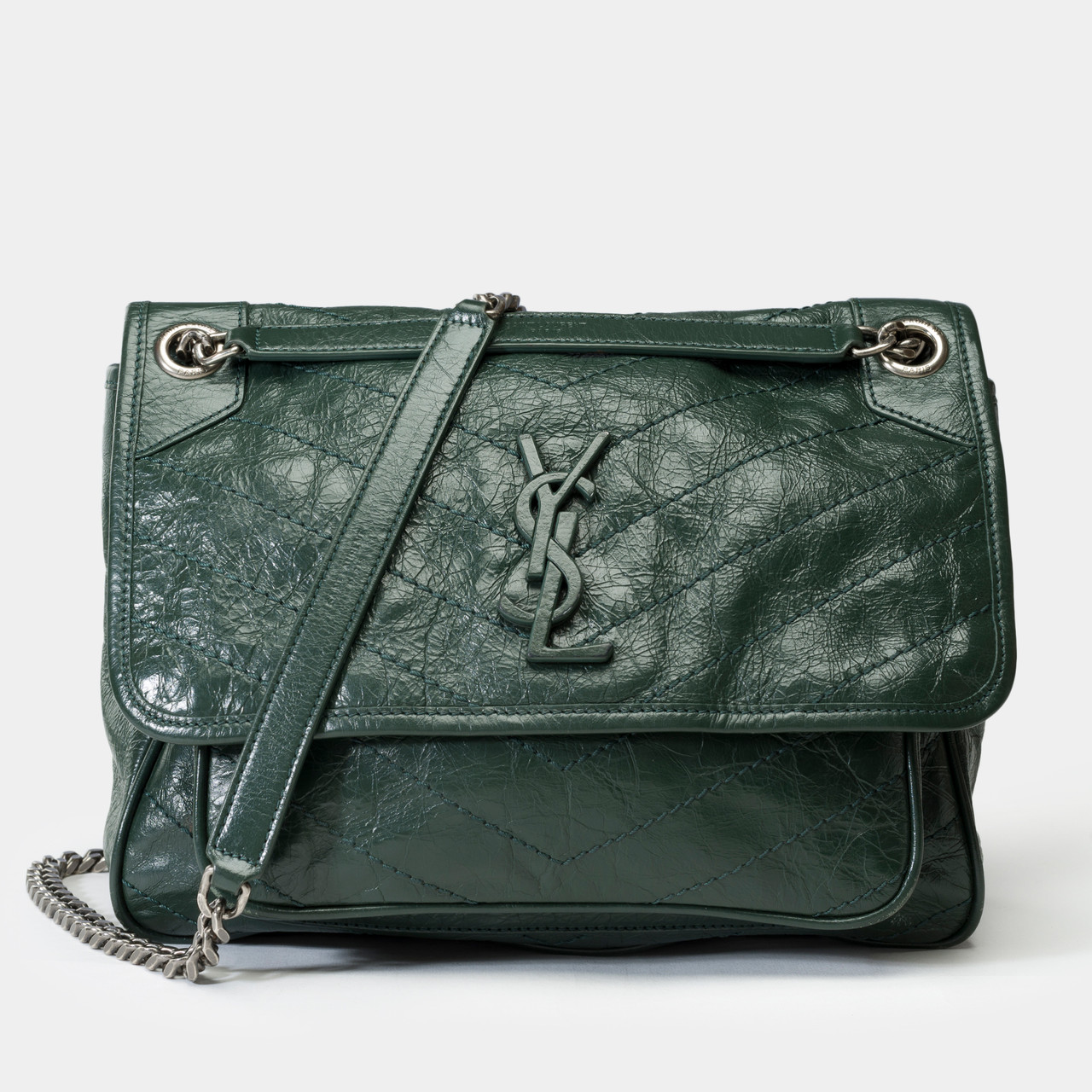 Sac YVES SAINT LAURENT en Cuir Vert 102024 houlux