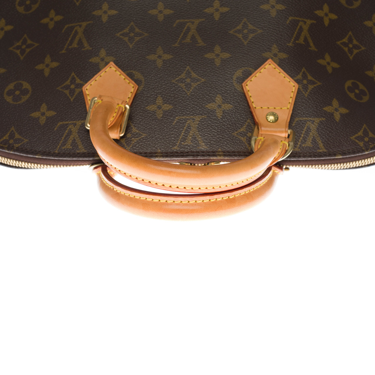 Sac à main Louis Vuitton City Malle en toile monogram beige et marron et  cuir noir