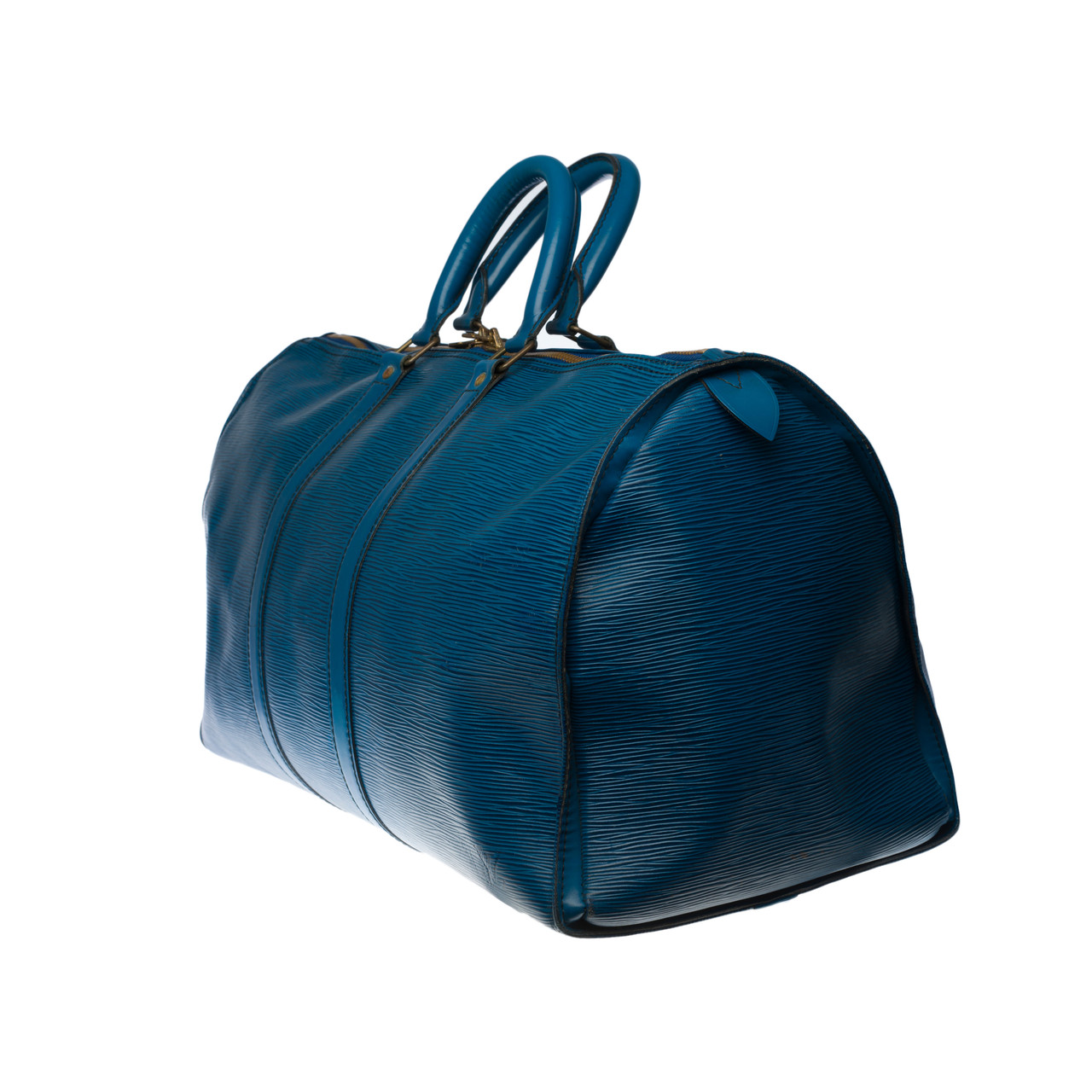 Louis Vuitton Toledo Blue Epi Leather Keepall 45 Bag Louis Vuitton