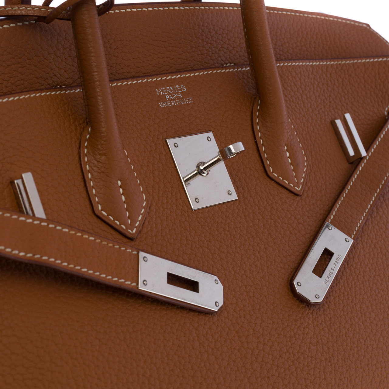 Birkin 35 leather handbag Hermès Camel in Leather - 26660124