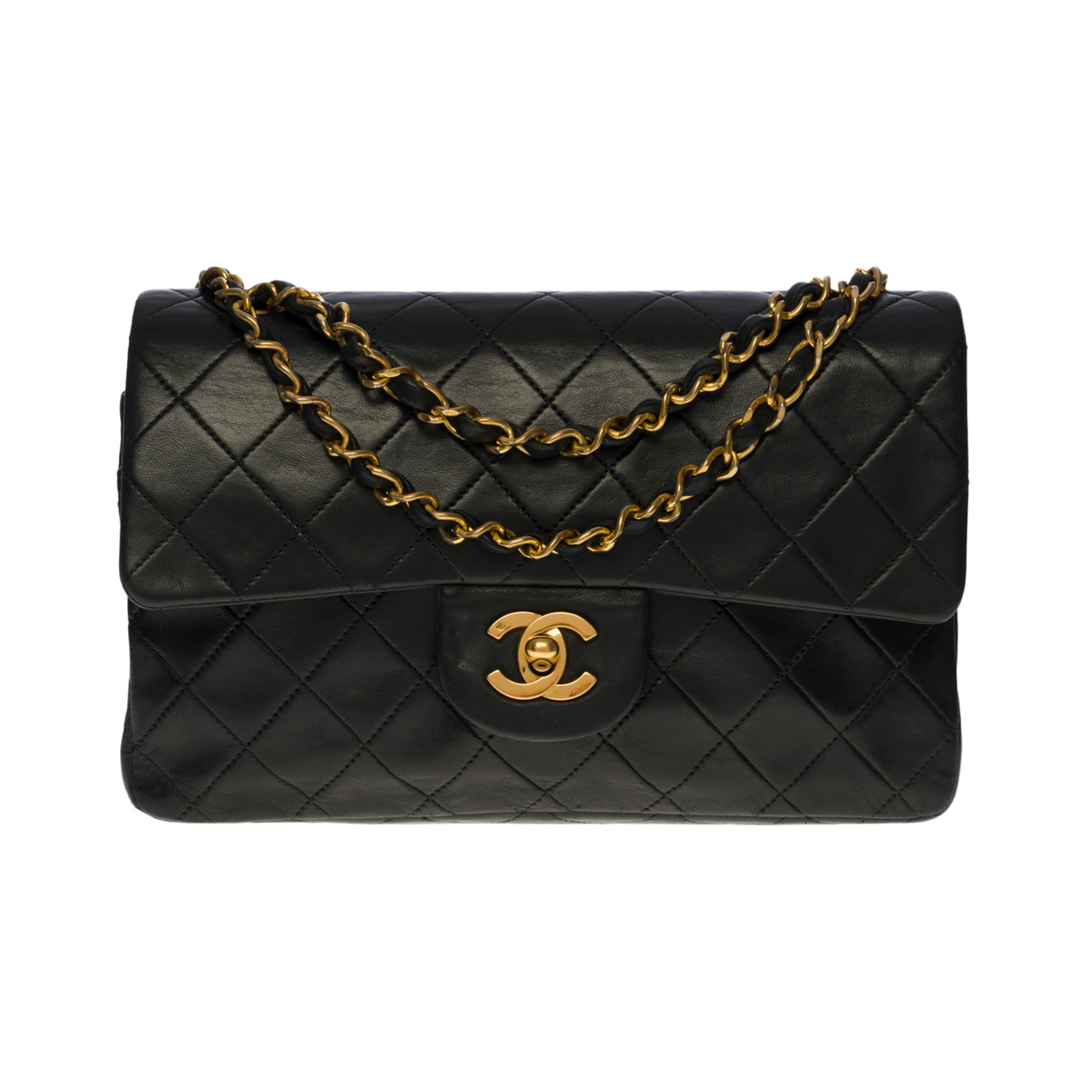 Sac Noir Sac Chanel Cuir Matelassé SAC À MAIN CHANEL