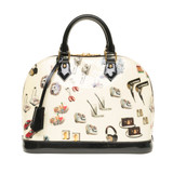 sac cabas neverfull mm by the pool en toile bleu et blanc-101121