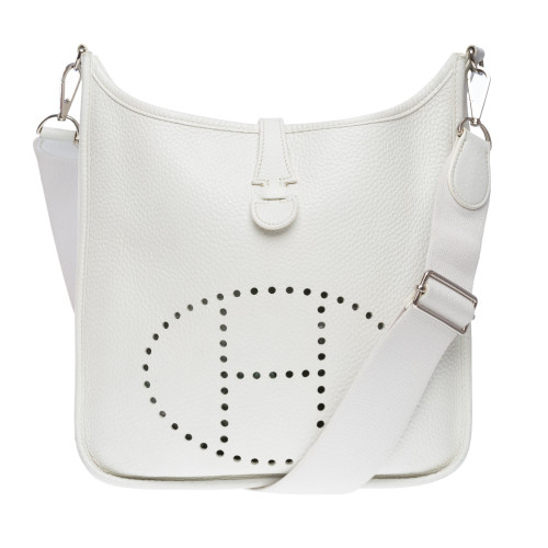 Sacs HERMES Evelyne en Cuir Blanc - 101227